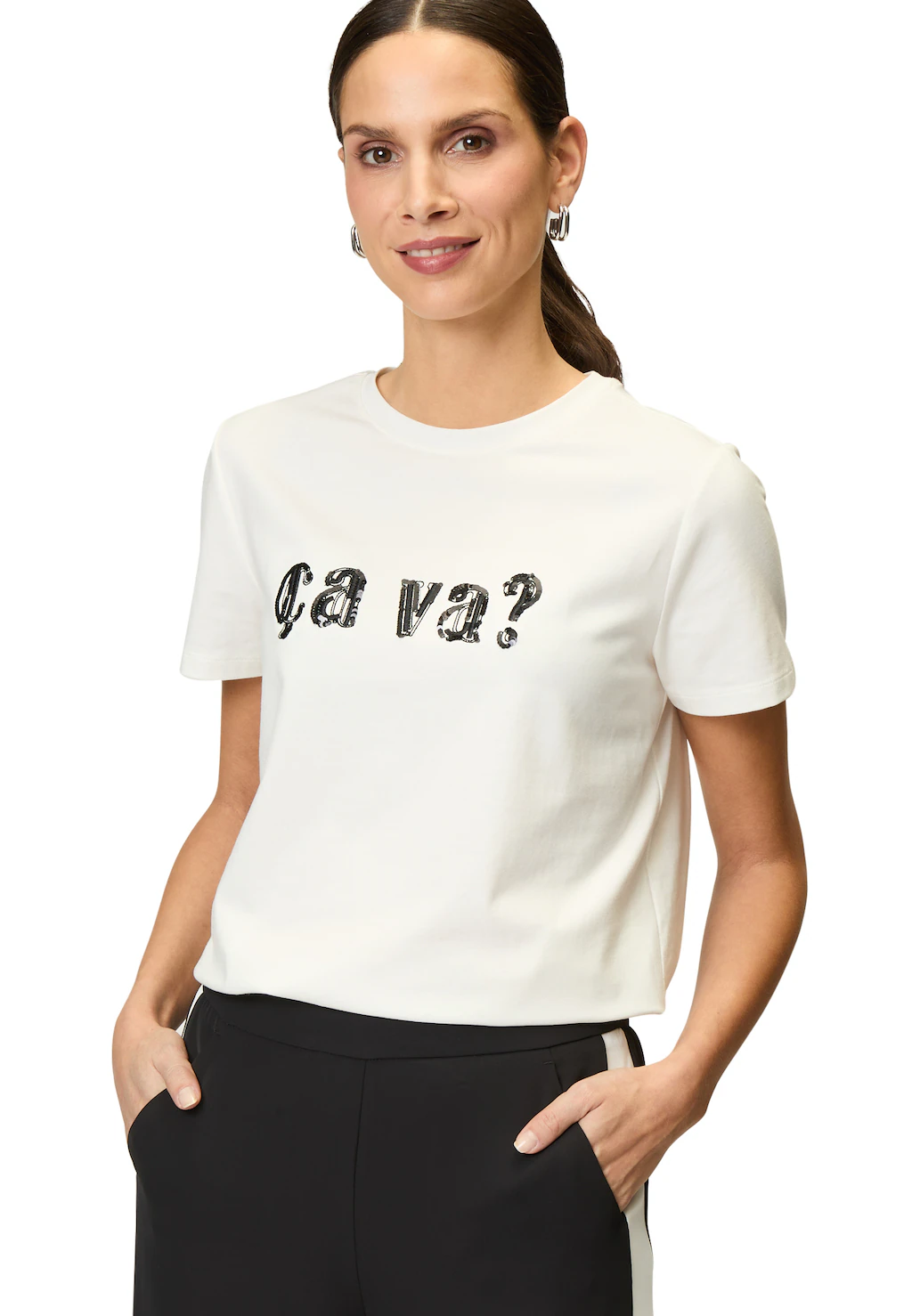 Zero Kurzarmshirt "zero Damen Shirt mit Aufdruck", (1 tlg.), Plain/ohne Det günstig online kaufen