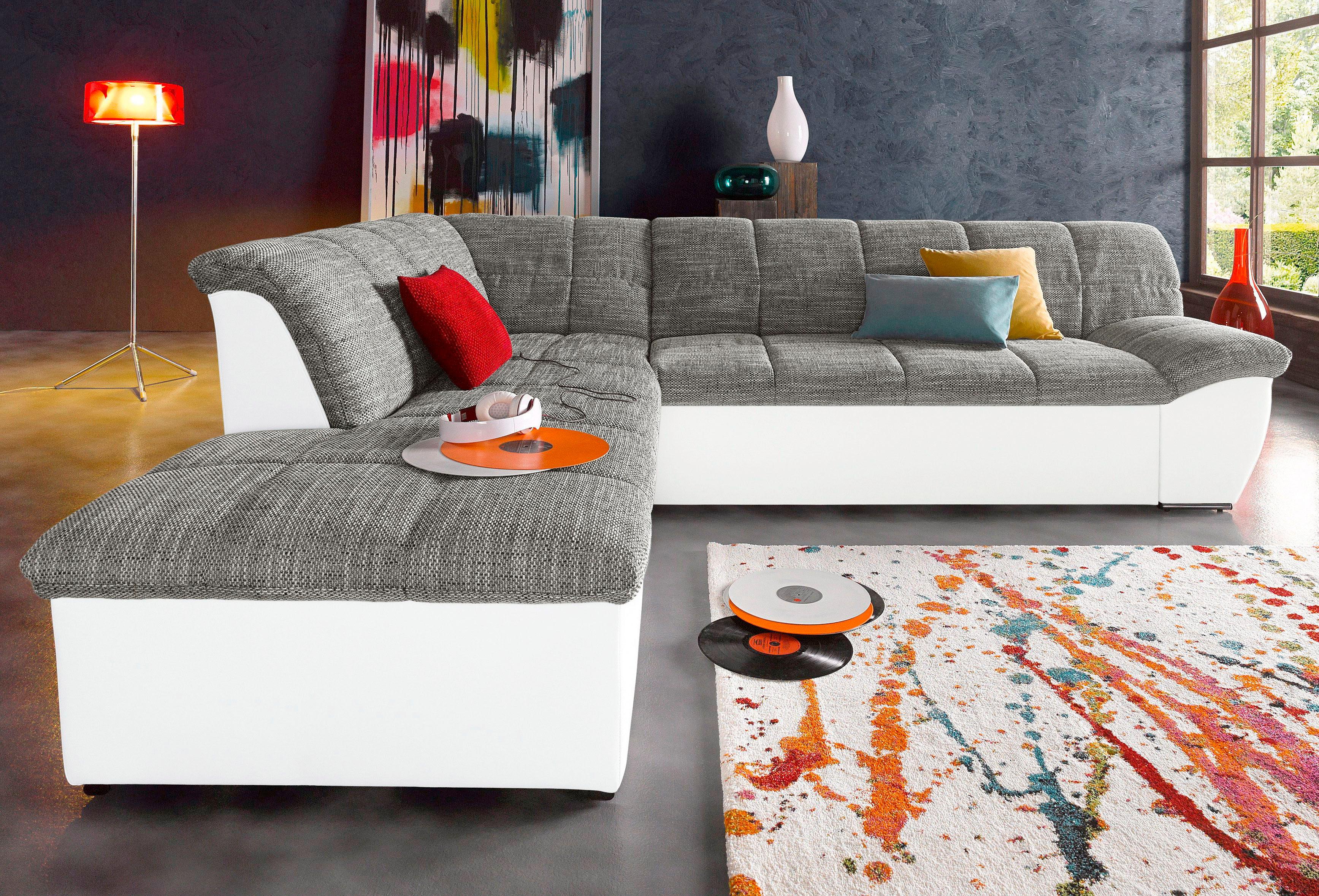 DOMO collection Ecksofa "Splash, aktuelle Sitz- und Rückensteppung, Materia günstig online kaufen