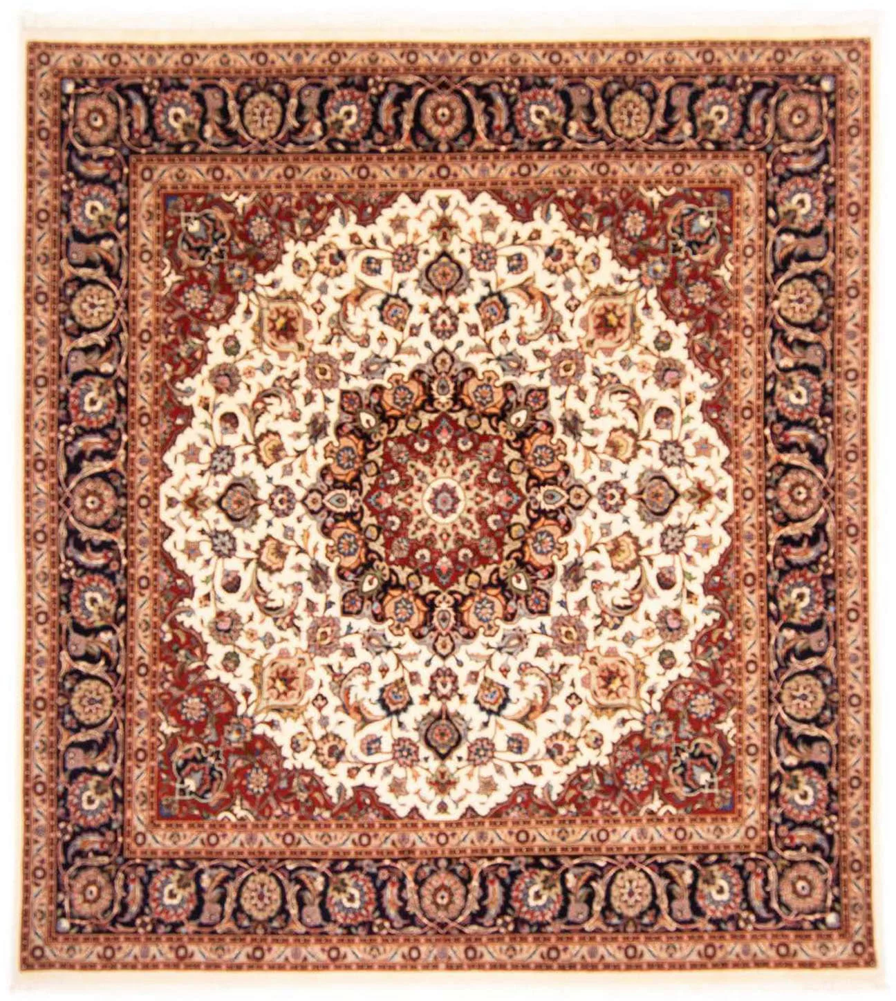 morgenland Wollteppich »Kaschmar Blumenmuster Blu scuro 343 x 247 cm«, rech günstig online kaufen