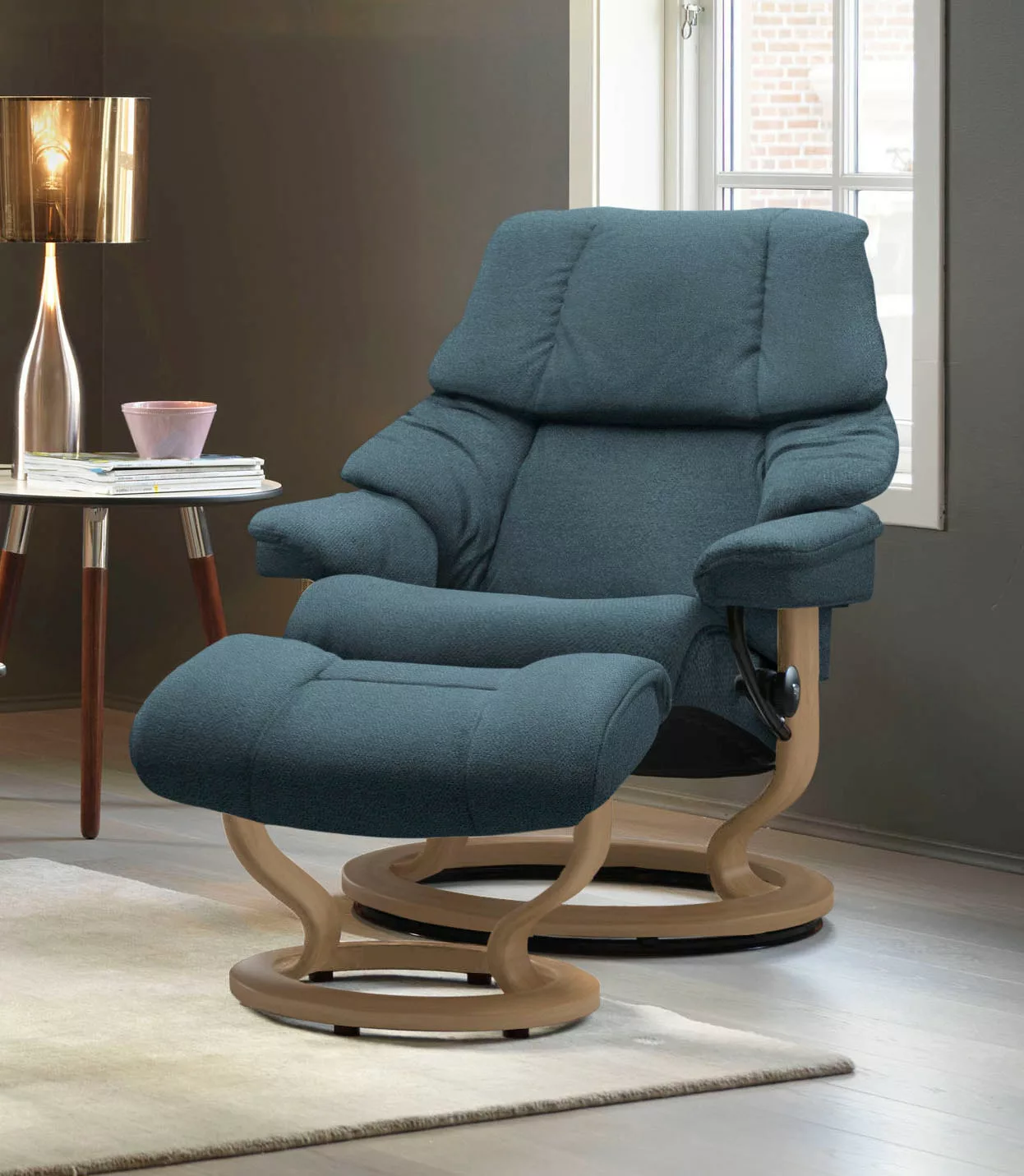 Stressless Fußhocker "Reno", mit Classic Base, Gestell Eiche günstig online kaufen