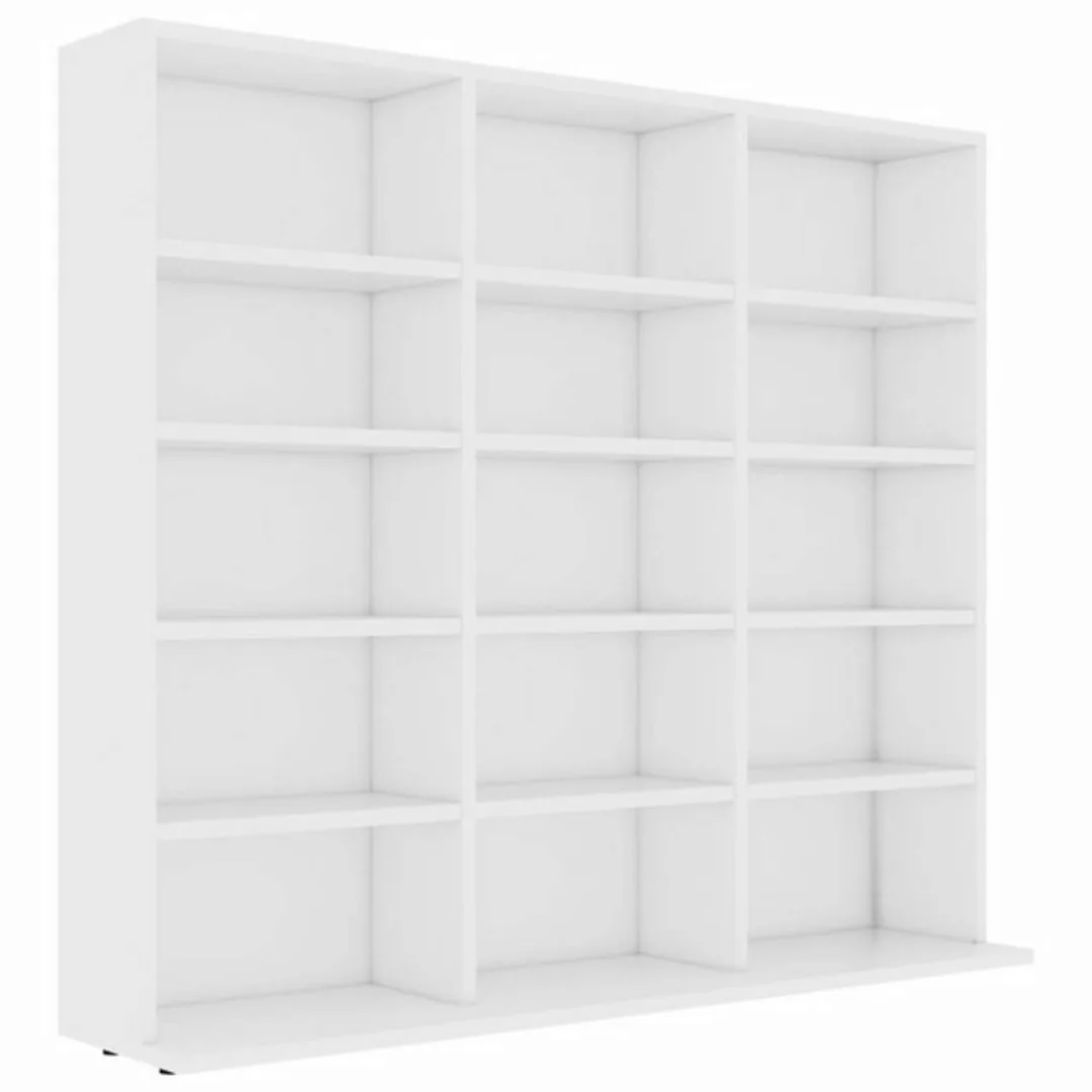 vidaXL Aktenschrank vidaXL CD-Regal Weiß 102x23x89,5 cm Holzwerkstoff günstig online kaufen