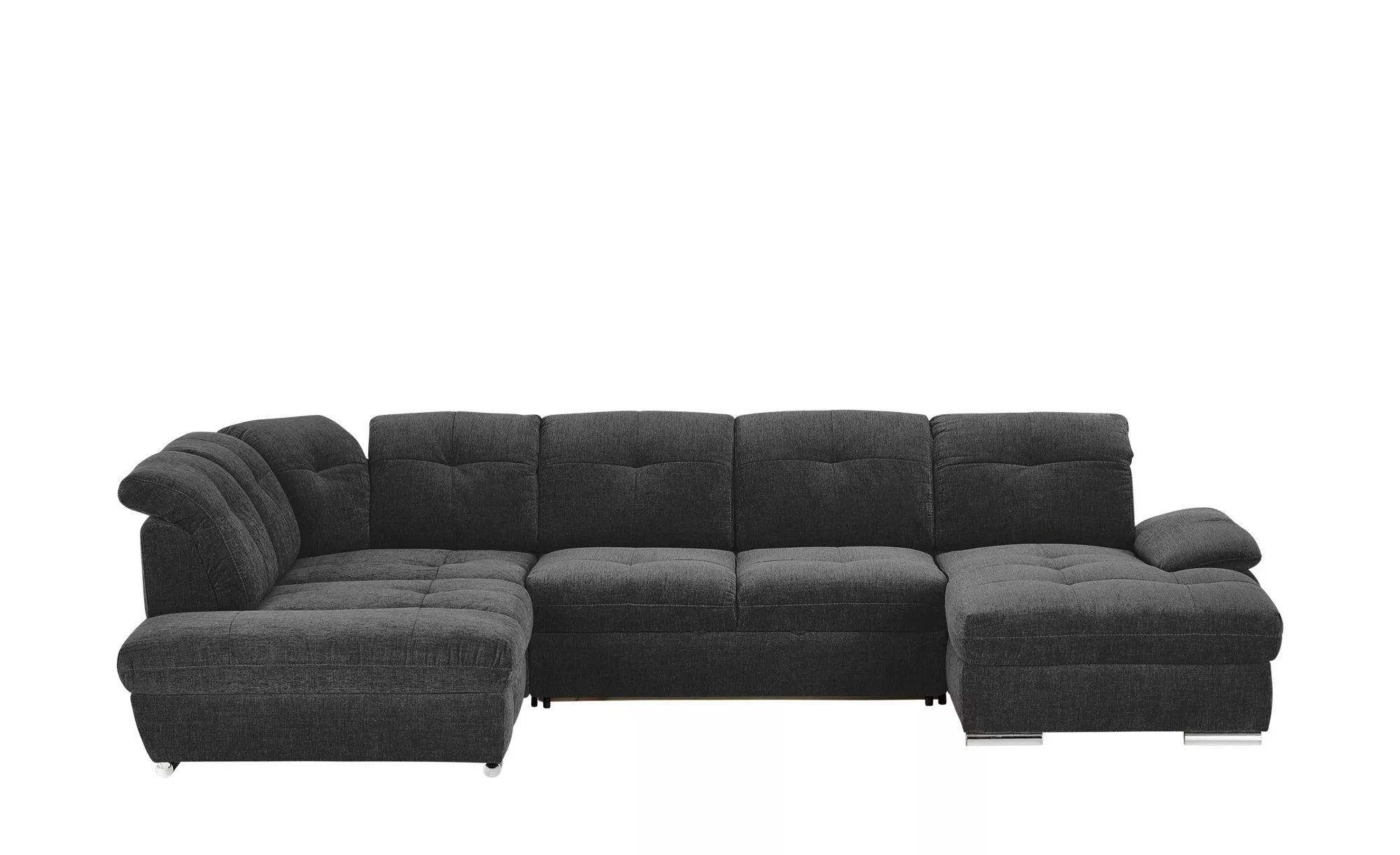 Wohnlandschaft - grau - 377 cm - 197 cm - Polstermöbel > Sofas > Wohnlandsc günstig online kaufen