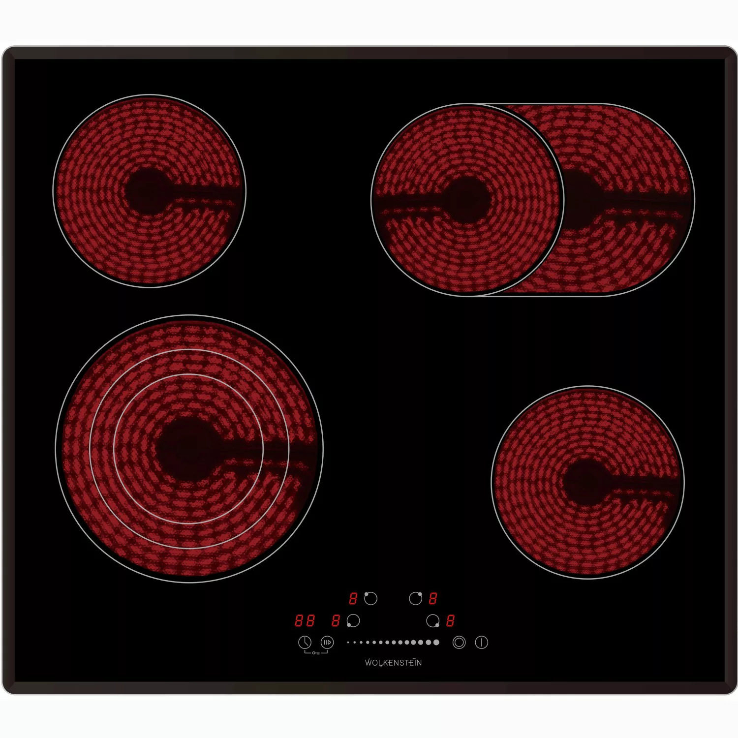 Wolkenstein Glaskeramikkochfeld WEB-C4-3KBG günstig online kaufen