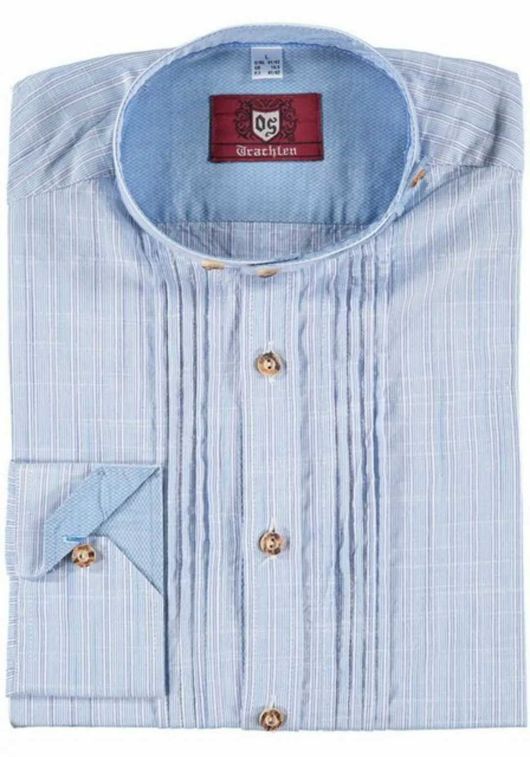 OS-Trachten Trachtenhemd Bonnomi Herren Langarmhemd mit 2x5 Biesen günstig online kaufen