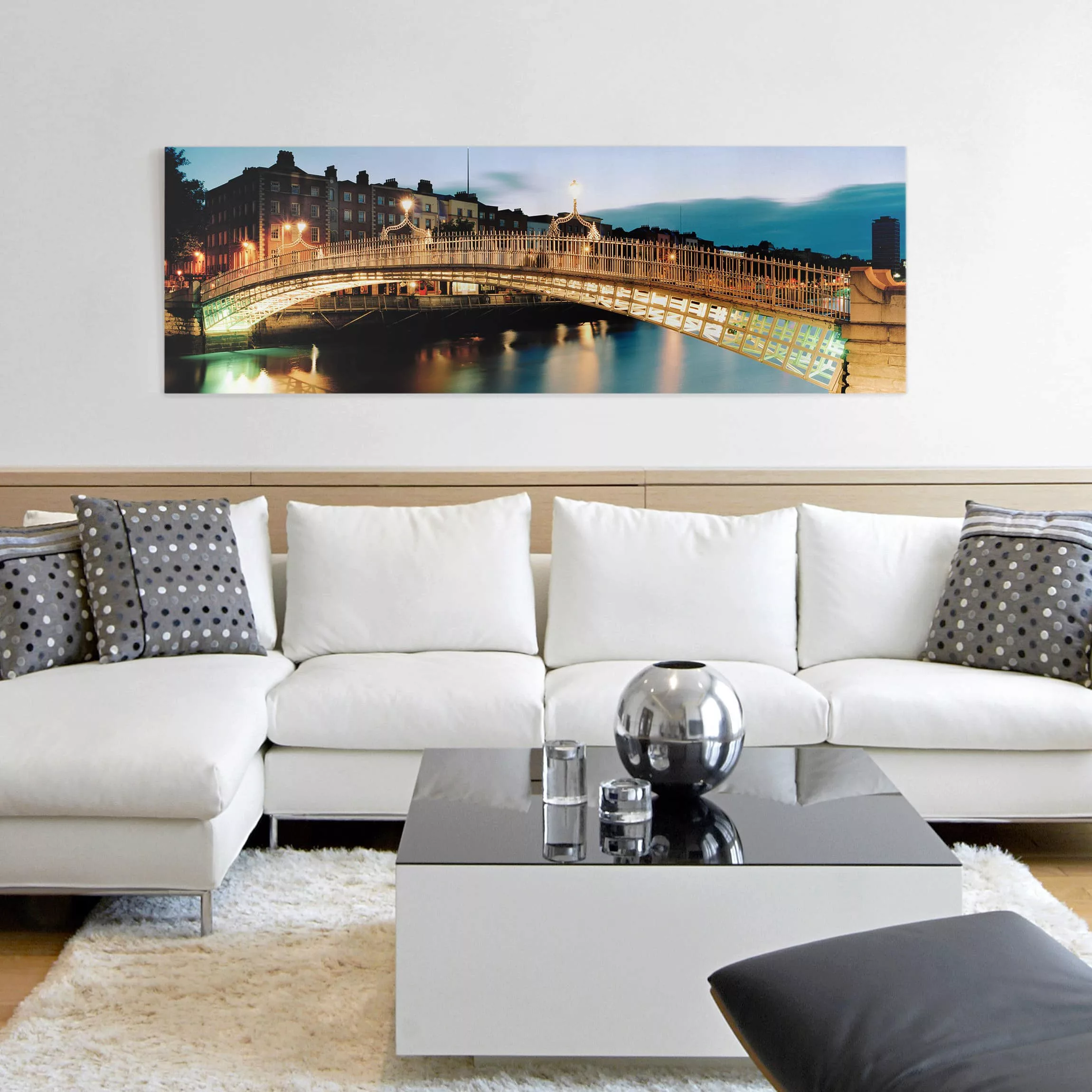 Leinwandbild Architektur & Skyline - Panorama Ha'penny Bridge günstig online kaufen