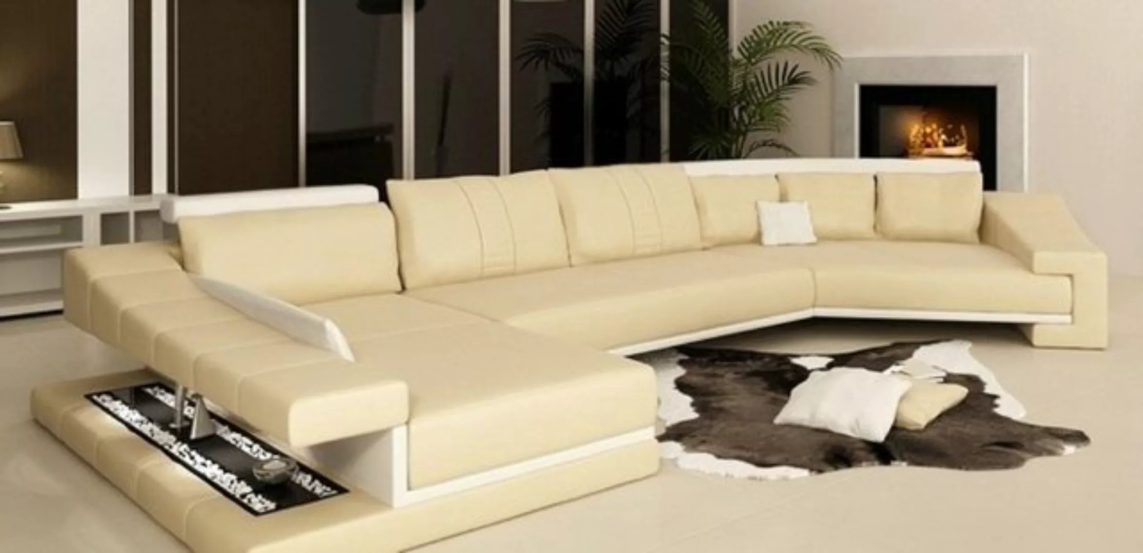 JVmoebel Ecksofa Designer Braunes Halbrundes Sofa Luxus Couch Moderne Sitzm günstig online kaufen