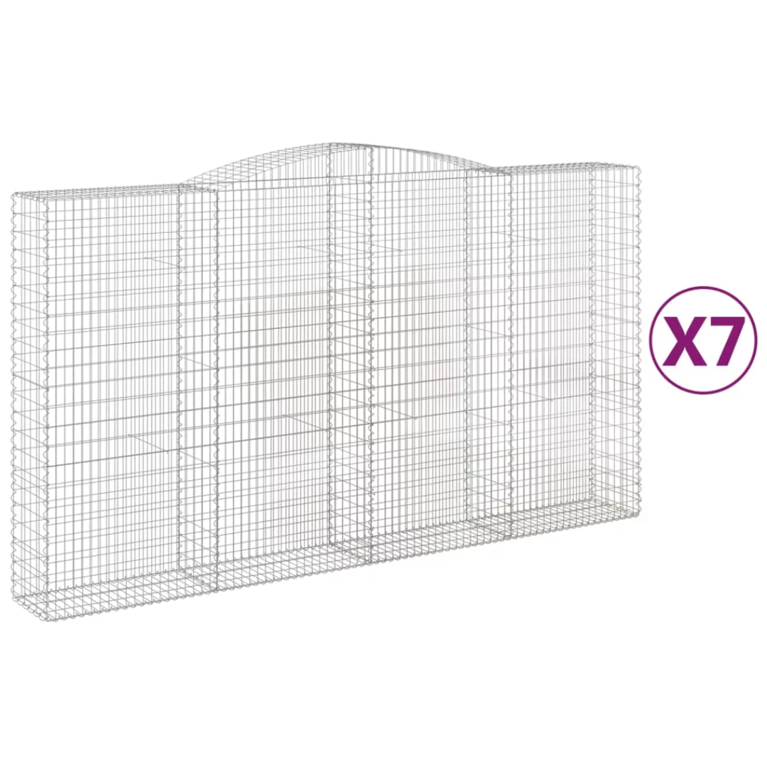 Vidaxl Gabionen Mit Hochbogen 7 Stk. 400x50x220/240cm Verzinktes Eisen günstig online kaufen