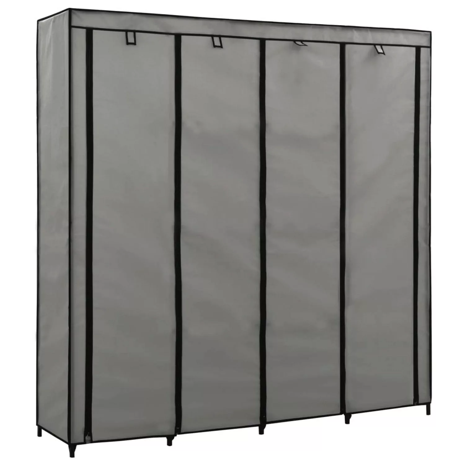 Kleiderschrank Mit 4 Fächern Grau 175 X 45 X 170 Cm günstig online kaufen