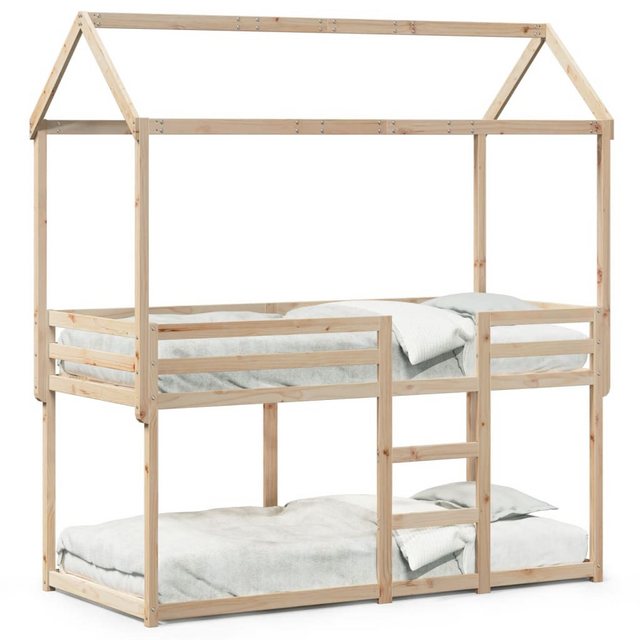 vidaXL Bett, Etagenbett ohne Matratze 90x190 cm Massivholz Kiefer günstig online kaufen