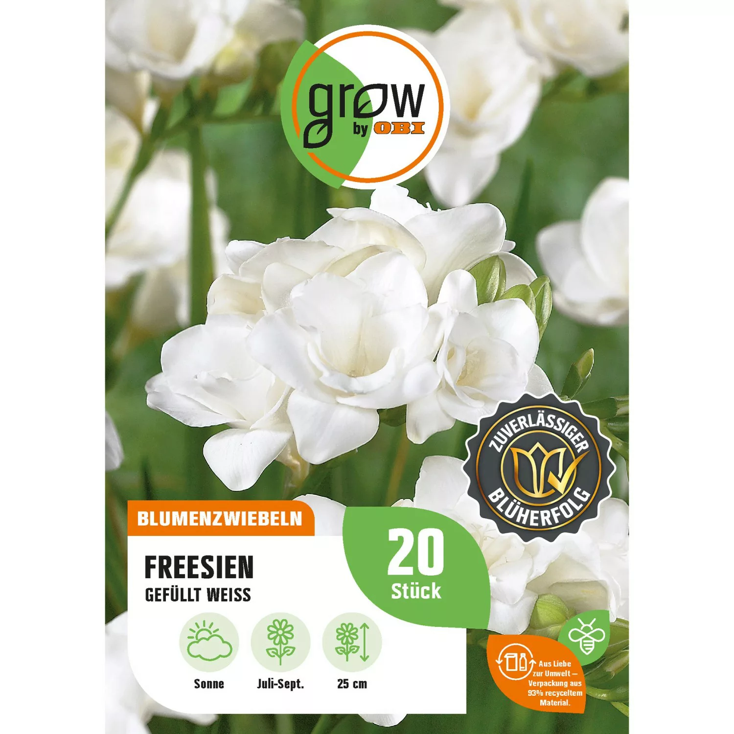 GROW by OBI Freesie Gefüllt Weiss Höhe ca. 25 cm Freesia double günstig online kaufen