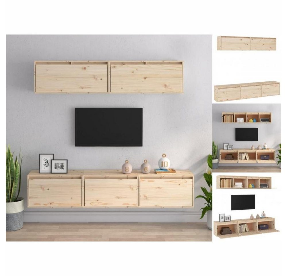 vidaXL TV-Schrank TV-Schränke 5 Stk Massivholz Kiefer Lowboard Lowboard günstig online kaufen