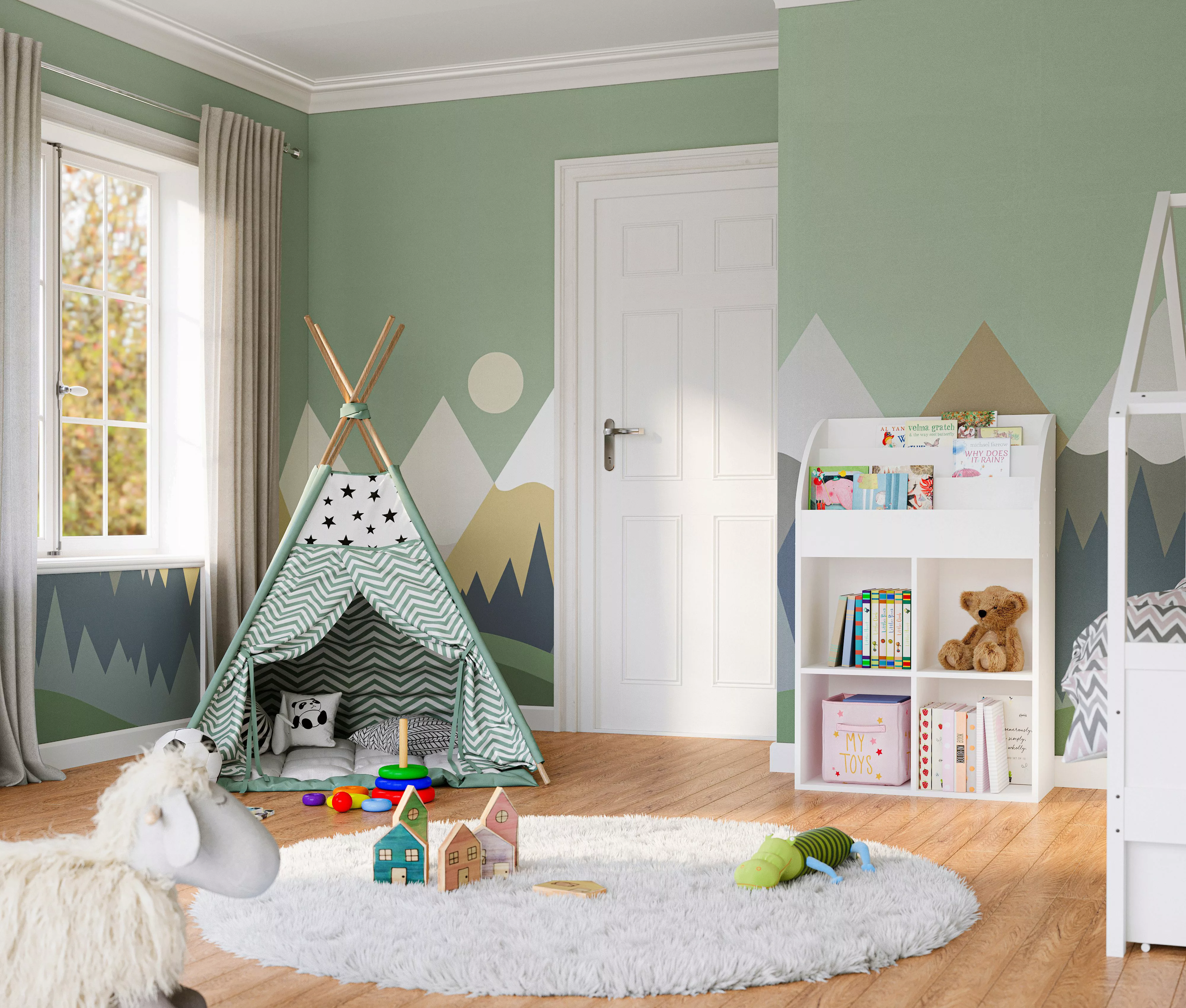 Bellabino Kinderregal Koro, weiß, 3 Fächer günstig online kaufen