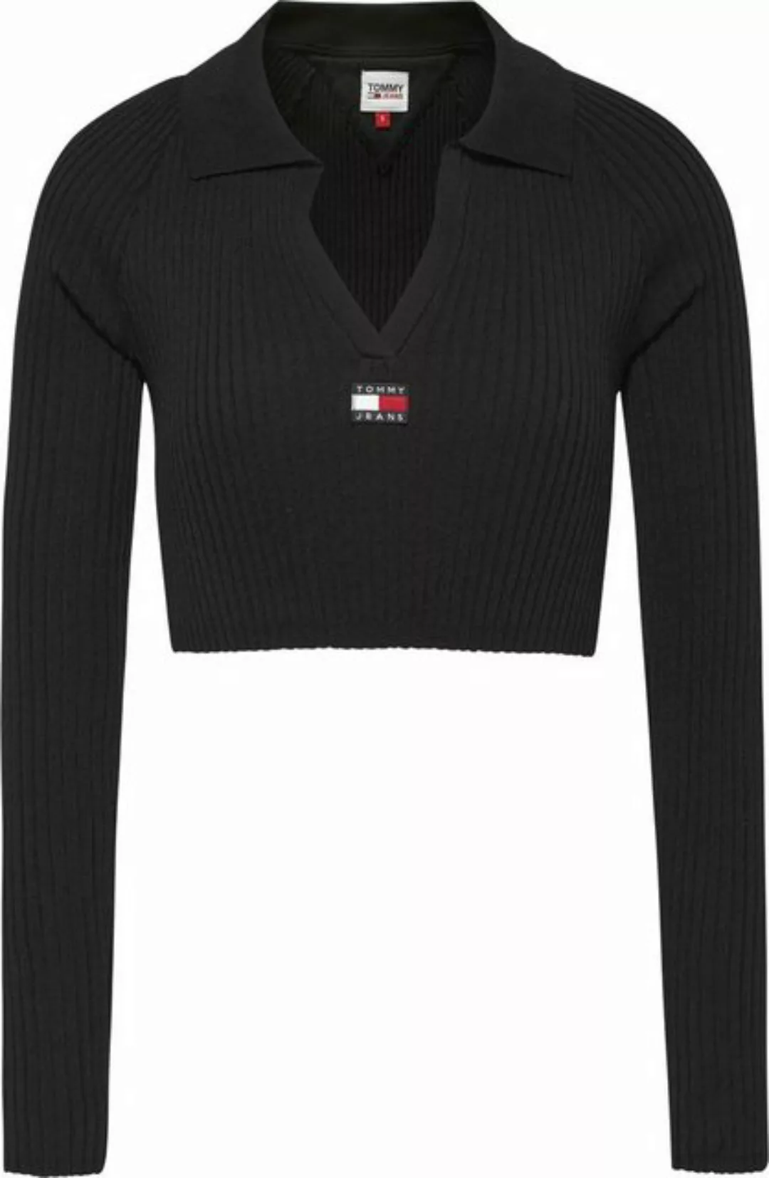 Tommy Jeans Strickpullover TJW BADGE RIB COLLAR SWEATER mit Kragen & Tommy günstig online kaufen