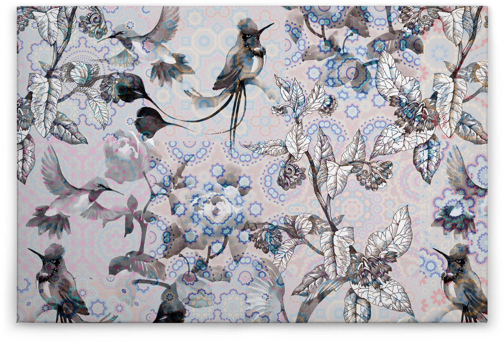 A.S. Création Leinwandbild "exotic mosaic 3", Vögel, (1 St.), Mosaik Keilra günstig online kaufen