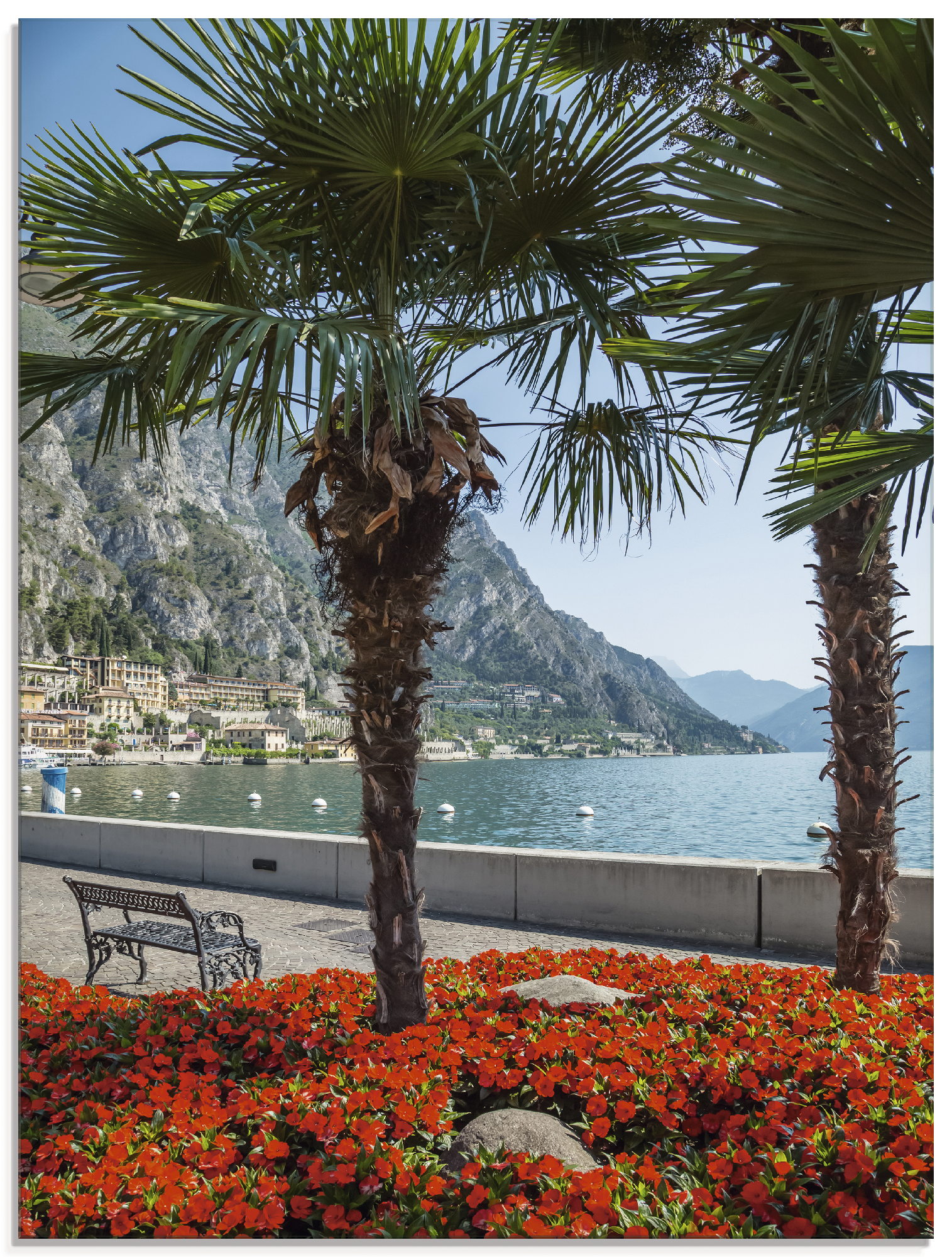 Artland Glasbild "Gardasee Limone sul", Europa, (1 St.), in verschiedenen G günstig online kaufen