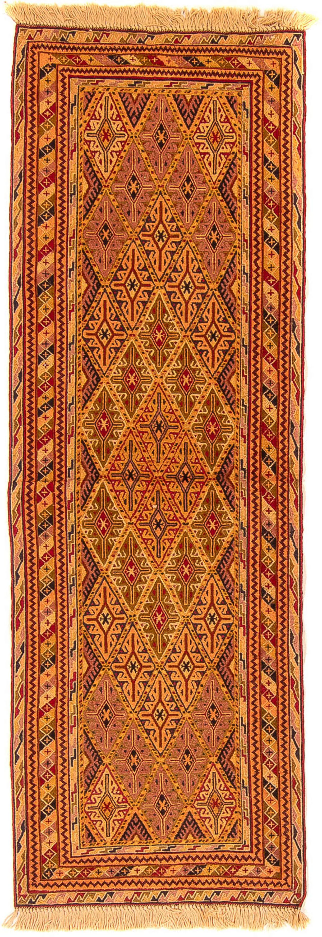 morgenland Wollteppich »Kelim - Oriental - 194 x 61 cm - braun«, rechteckig günstig online kaufen