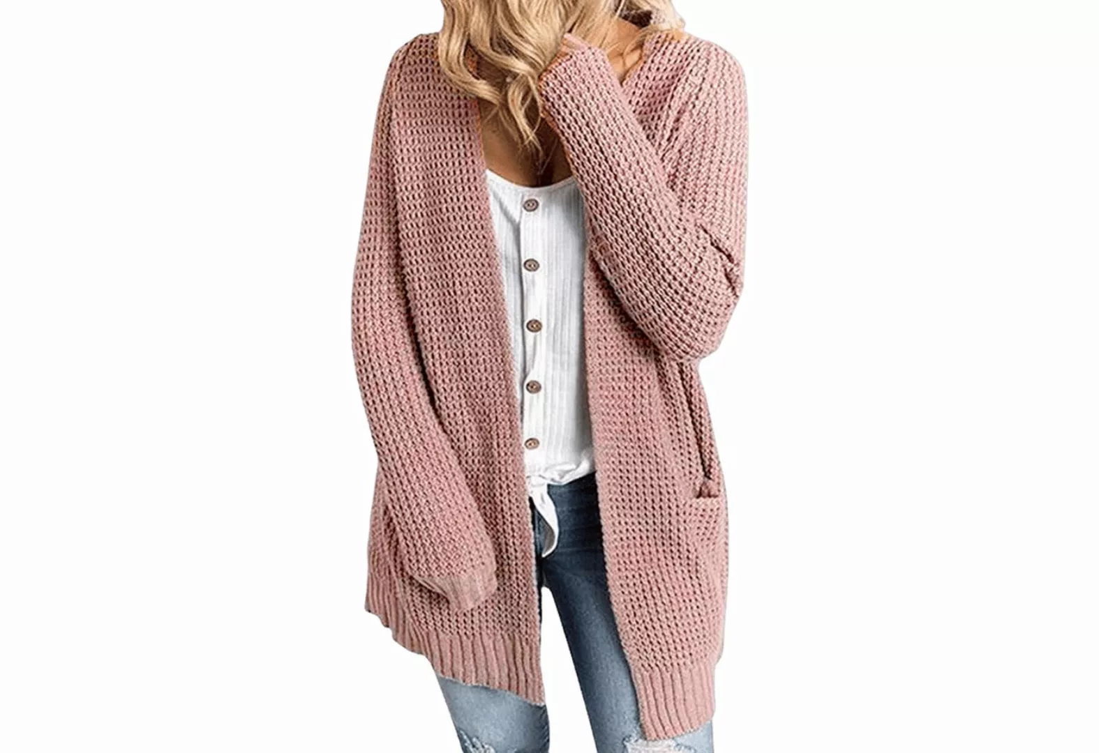 Nebelmeer Strickjacke Damen einfache Strickjacke für Herbst und Winter, Tas günstig online kaufen