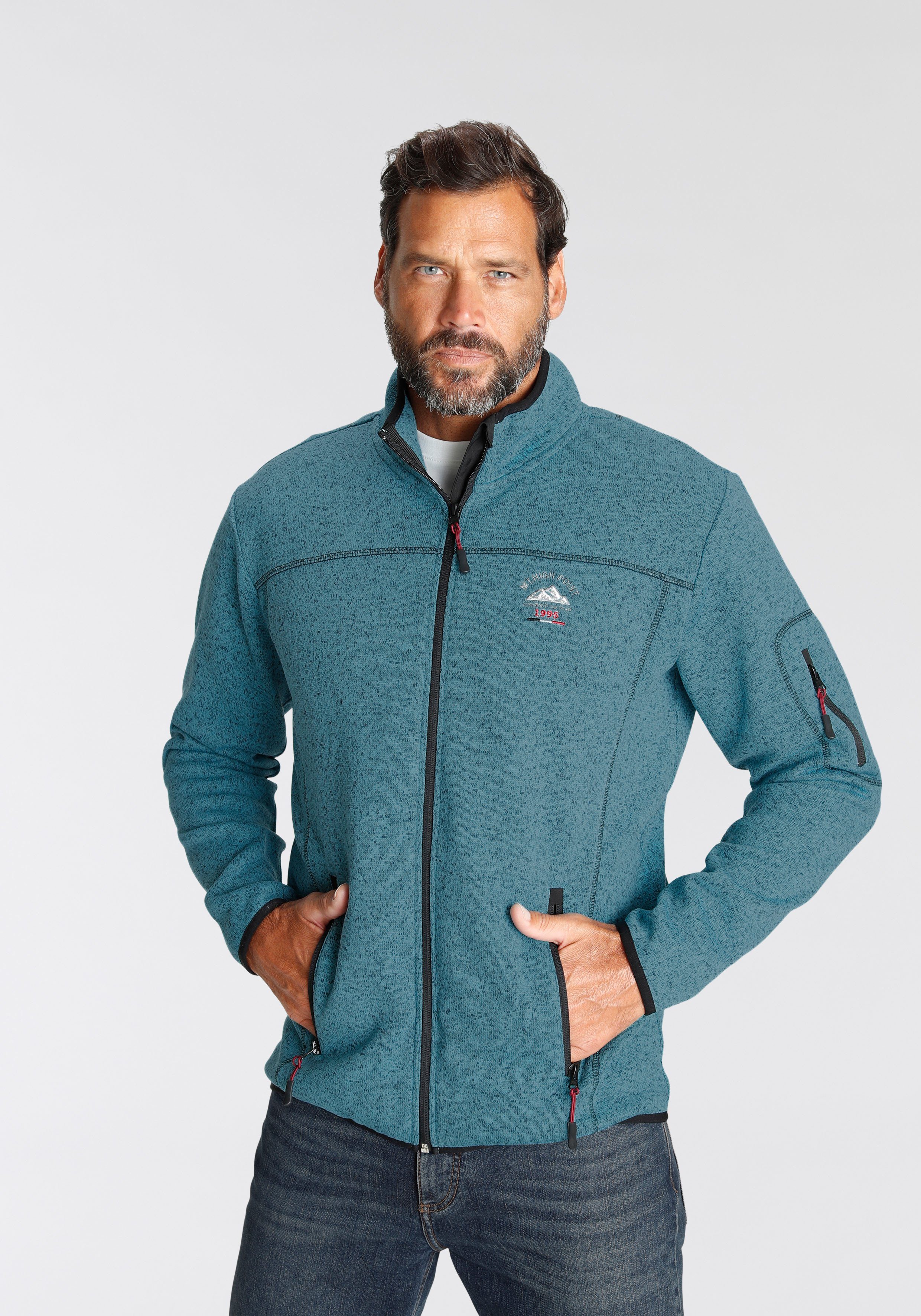Man's World Strickfleecejacke für die Übergangszeit, günstig online kaufen