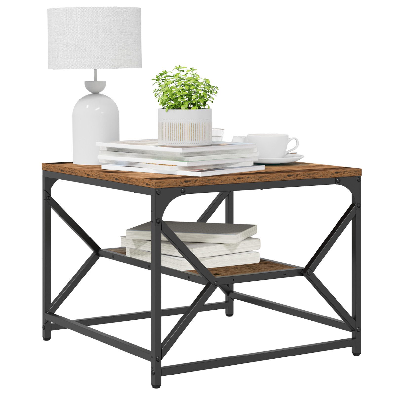 vidaXL Couchtisch Couchtisch mit Ablage Holz-Optik günstig online kaufen