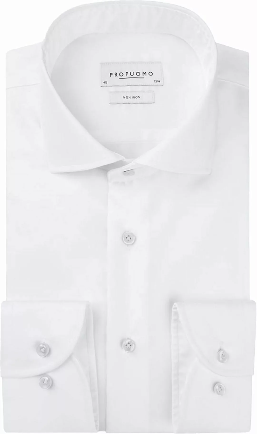 Profuomo Slim Fit Hemd Cutaway Weiß - Größe 44 günstig online kaufen