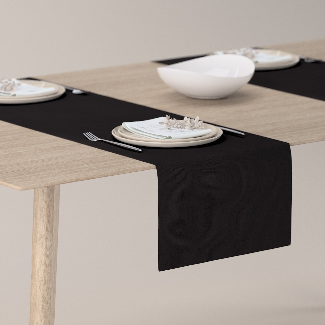 Tischläufer, schwarz, 40 x 130 cm, Cotton Panama (702-09) günstig online kaufen