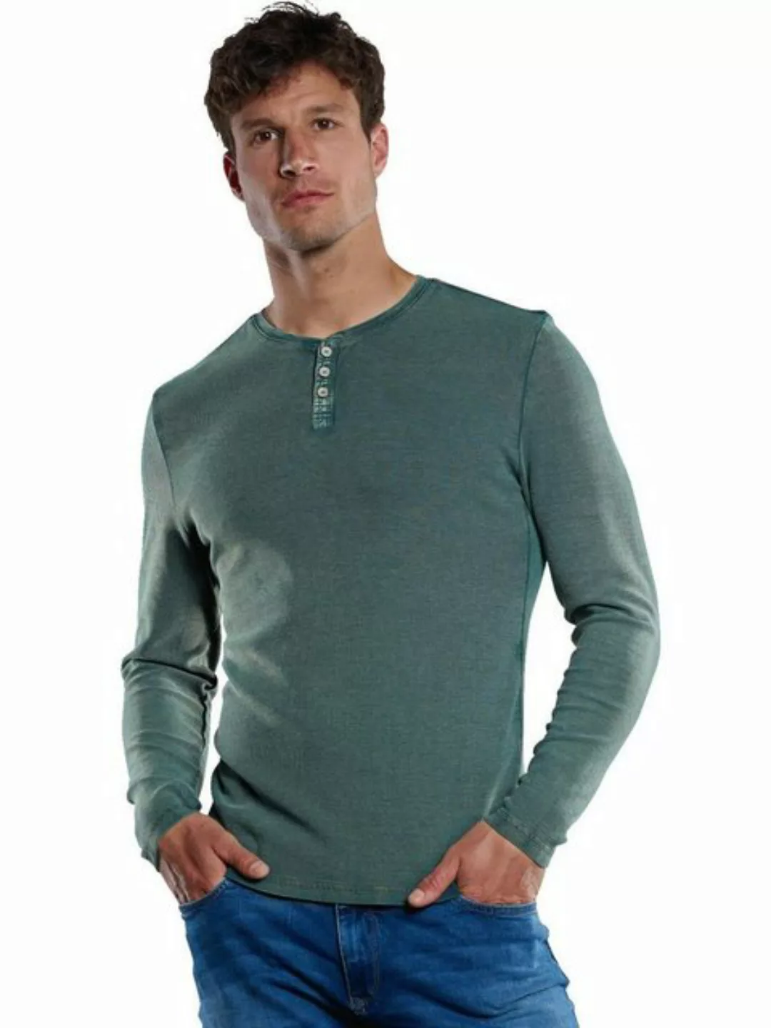 Engbers Langarmshirt Henley-Shirt strukturiert günstig online kaufen