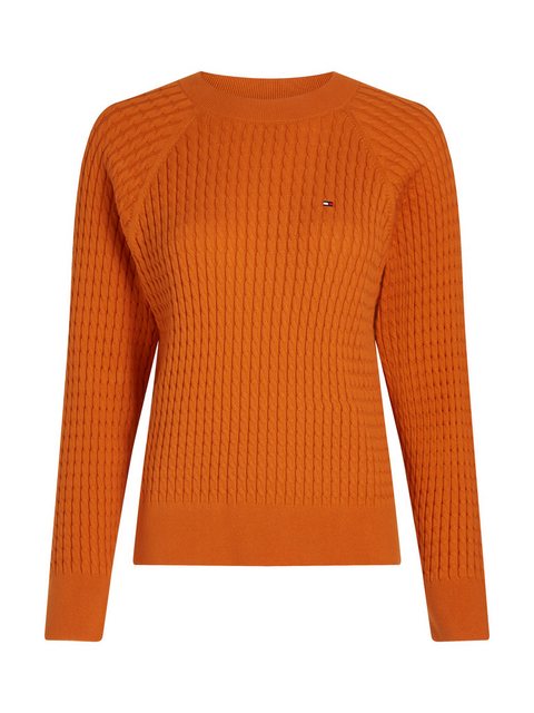 Tommy Hilfiger Rundhalspullover CO CABLE C-NK SWEATER mit Zopfmuster günstig online kaufen