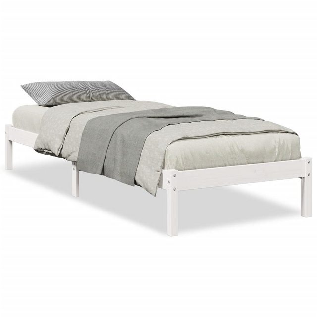 vidaXL Bett, Massivholzbett Extra Lang ohne Matratze Weiß 80x220 Kiefernhol günstig online kaufen