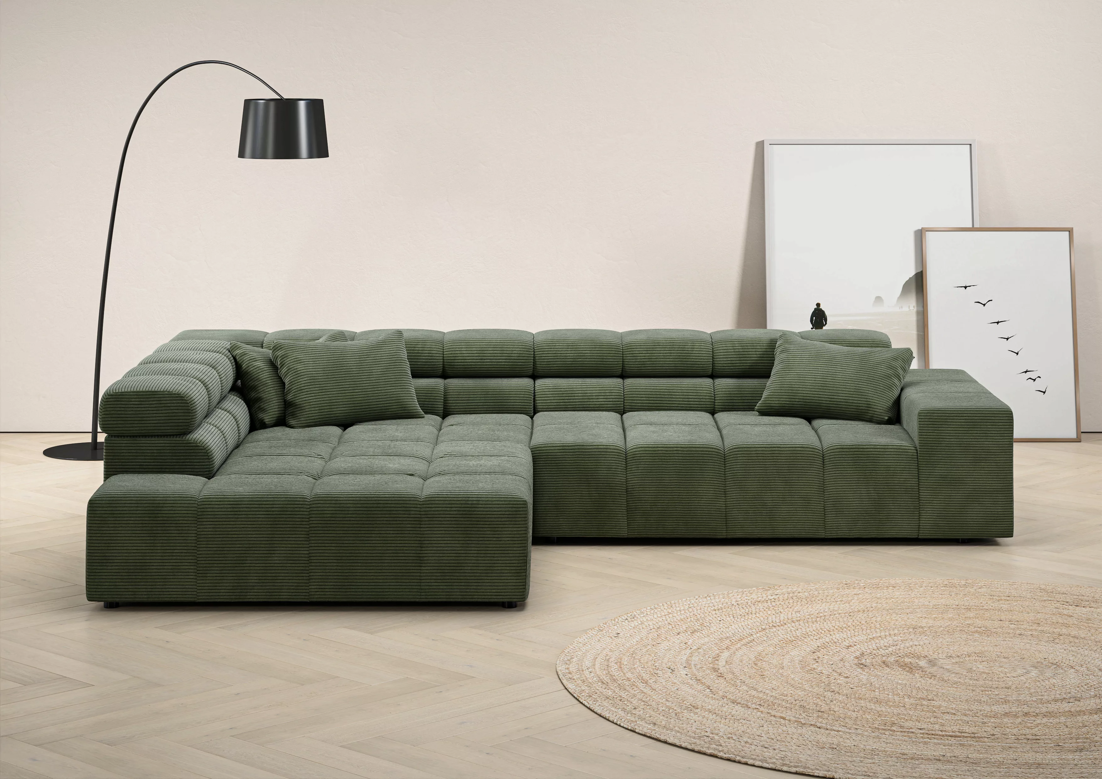 INOSIGN Ecksofa "Ancona incl. Kopfteilverstellung, Breite 319cm, L-Form", w günstig online kaufen