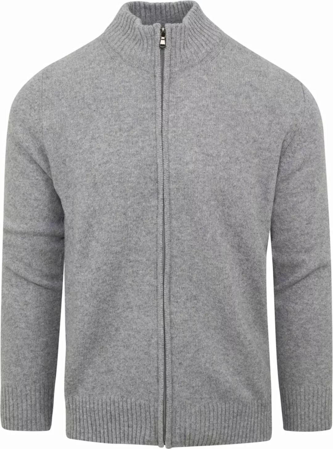 Suitable Strickjacke Wool Blend Grau - Größe XXL günstig online kaufen