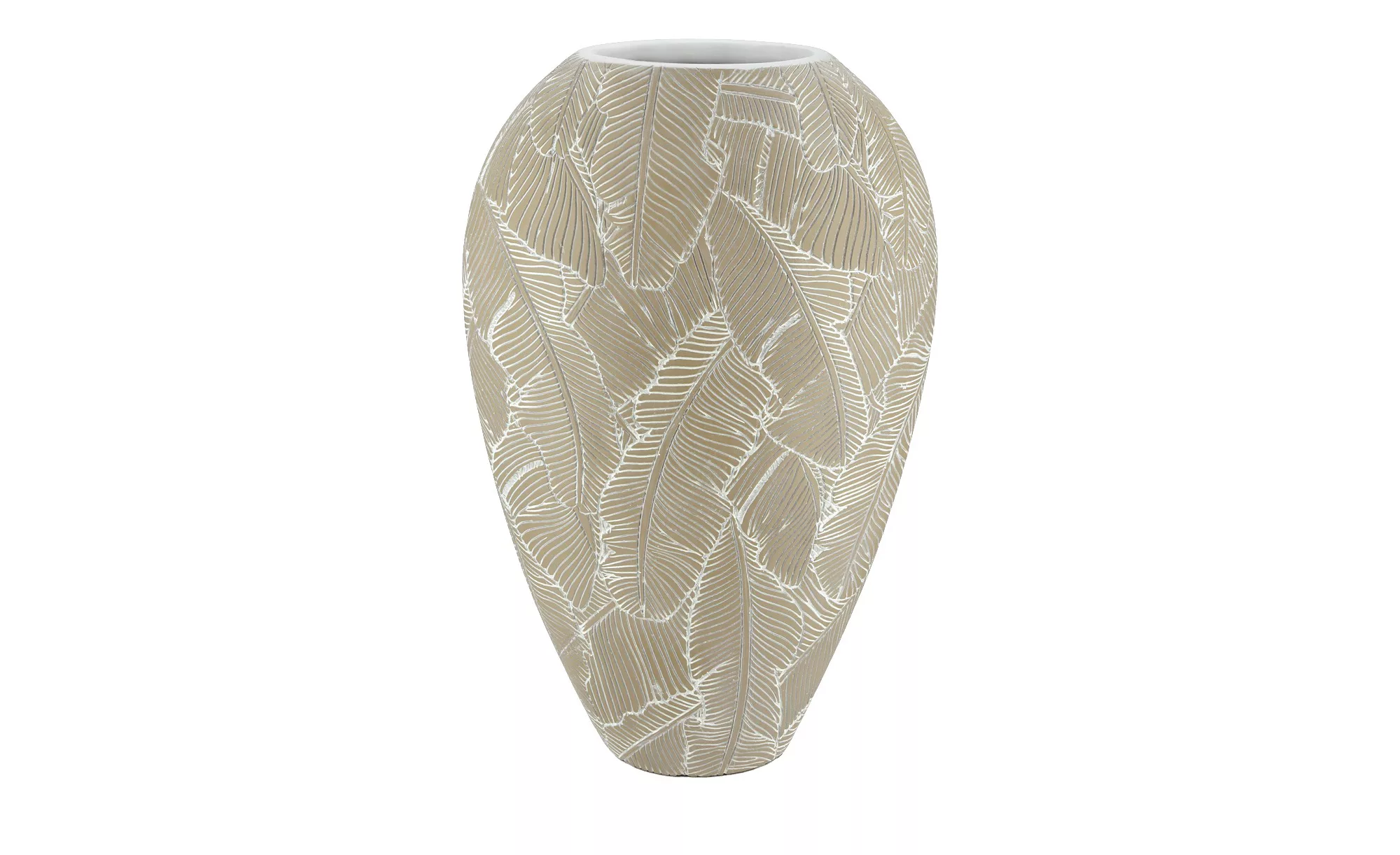 Deko Vase   ¦ beige ¦ Polyresin (Kunstharz) ¦ Maße (cm): B: 24,5 H: 40,5 T: günstig online kaufen