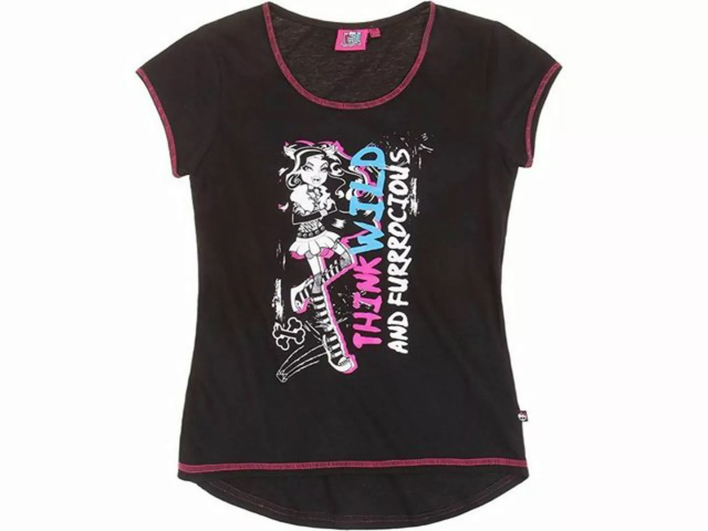 Monster High T-Shirt T-Shirt Clawdeen Wolf schwarz günstig online kaufen