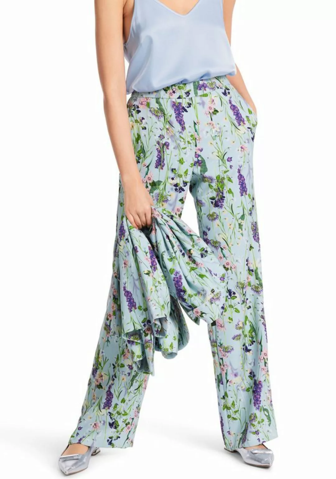 Marc Cain Stoffhose "Collection Swan Opera" Premium Damenmode mit Blumen-De günstig online kaufen