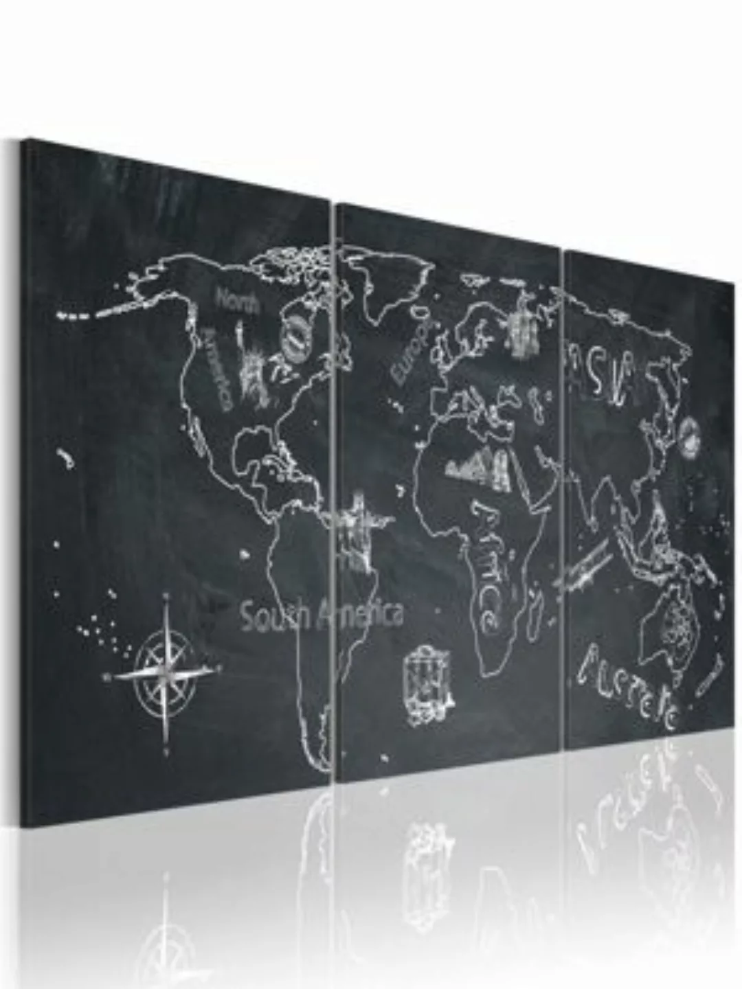 artgeist Wandbild Globetrotter weiß/grau Gr. 60 x 30 günstig online kaufen