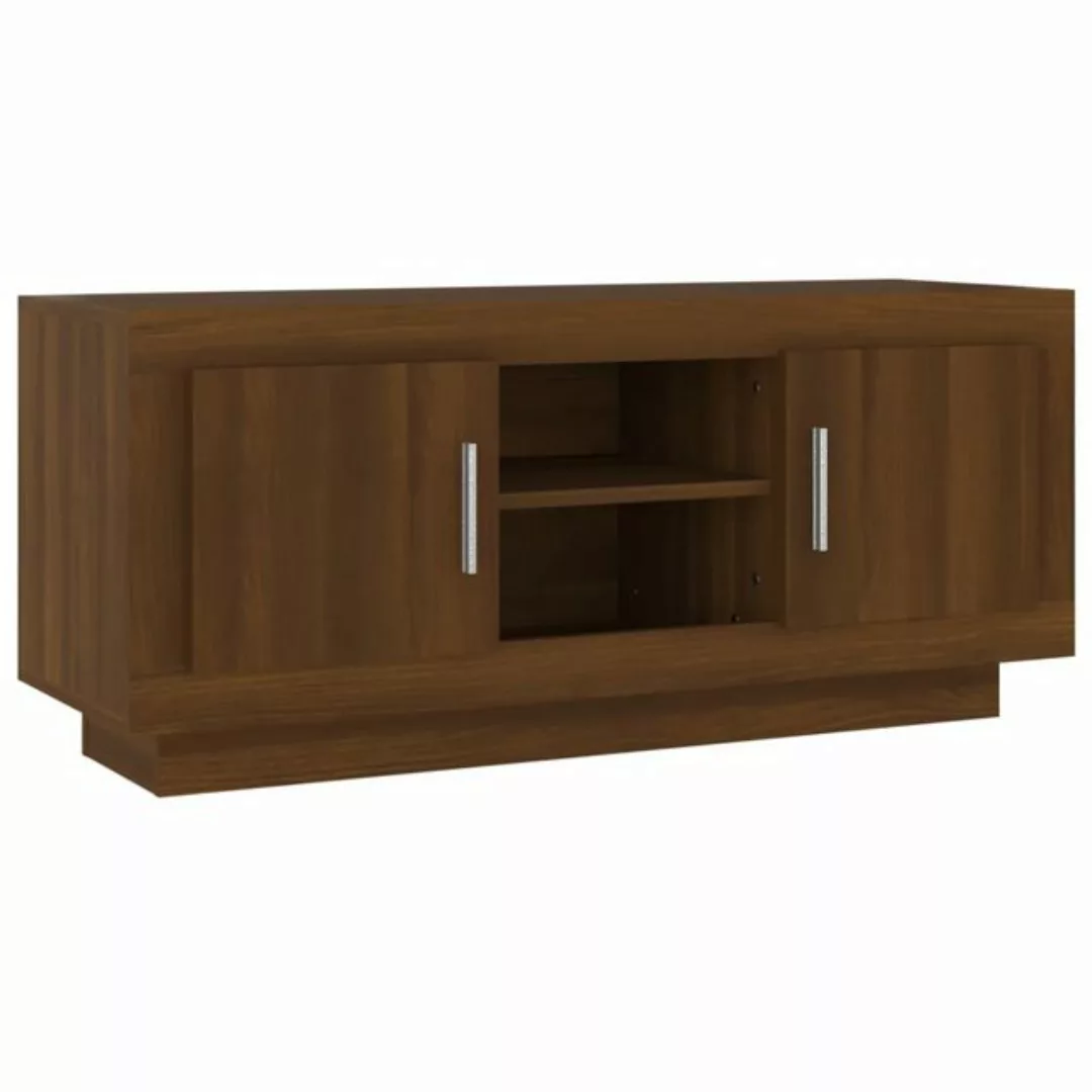 vidaXL TV-Schrank TV-Schrank Eiche Braun 102x35x45 cm Spanplatte Lowboard F günstig online kaufen