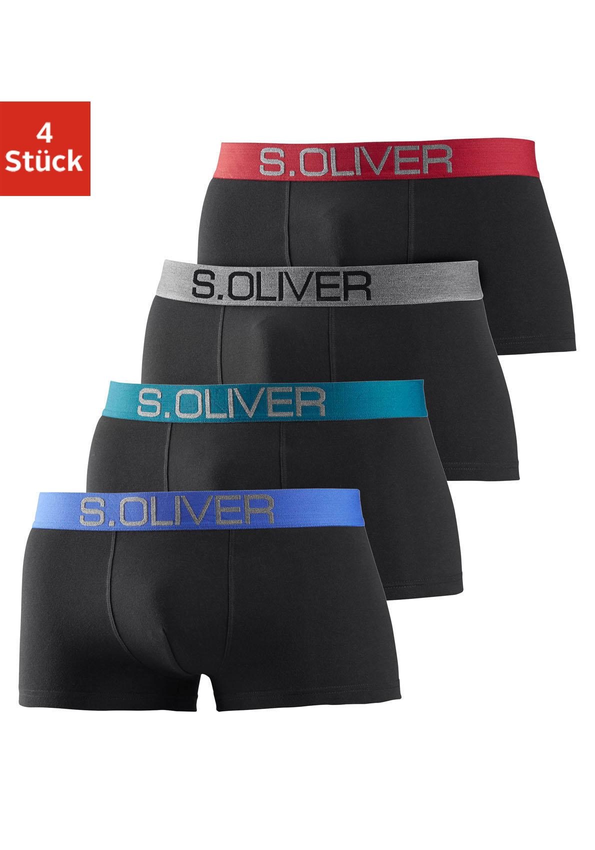 s.Oliver Hipster, (Packung, 4 St.), knapp sitzende Boxershorts für Herren a günstig online kaufen