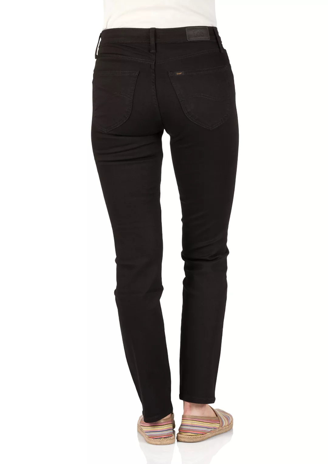 Lee Damen Jeans Elly - Slim Fit - Schwarz - Black Rinse günstig online kaufen