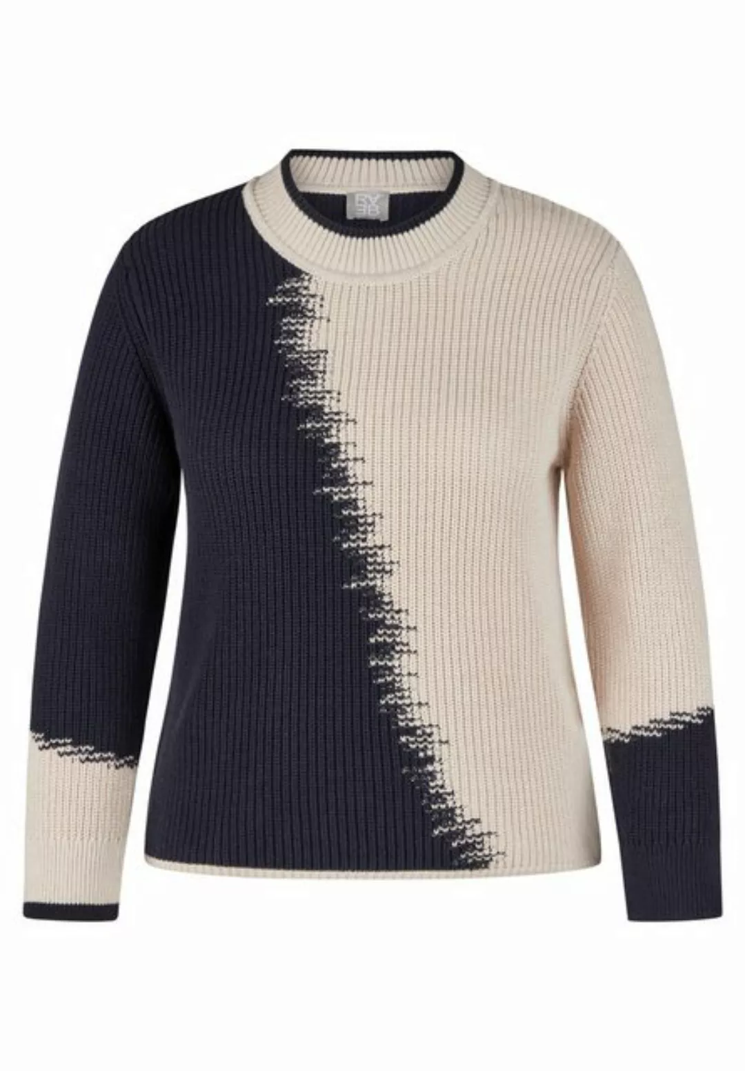 Rabe Strickpullover "RABE Pullover mit floralem Jacquardmuster" günstig online kaufen