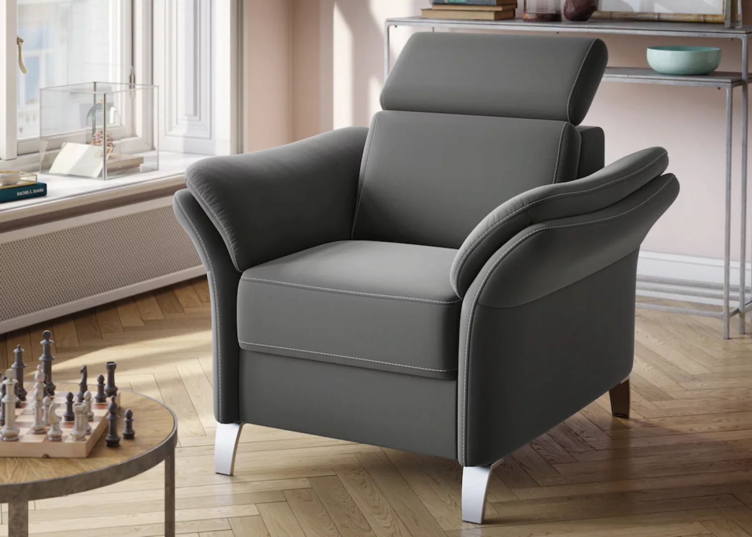 sit&more Sessel "Vincenzo", inklusive Kopfteilverstellung günstig online kaufen