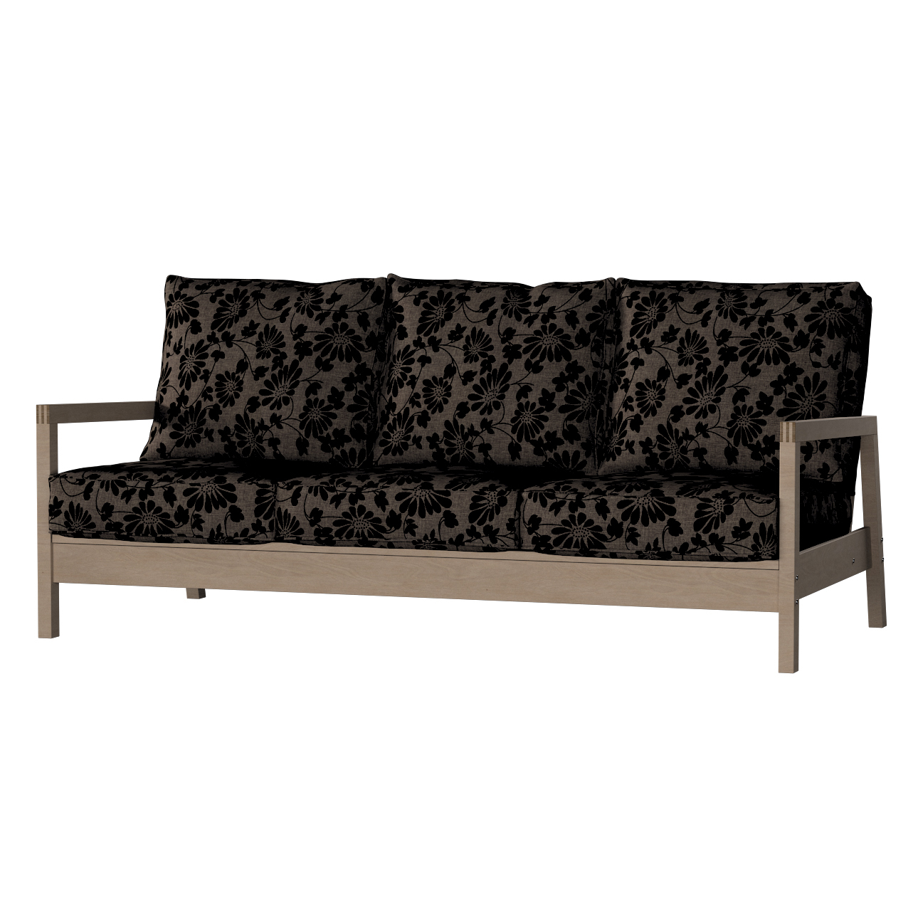 Bezug für Lillberg 3-Sitzer Sofa, braun-schwarz, Sofahusse, Lillberg 3-Sitz günstig online kaufen
