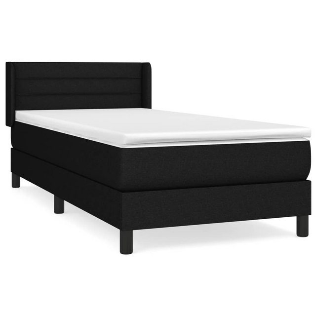 vidaXL Boxspringbett Boxspringbett mit Matratze Schwarz 80x200 cm Stoff Bet günstig online kaufen