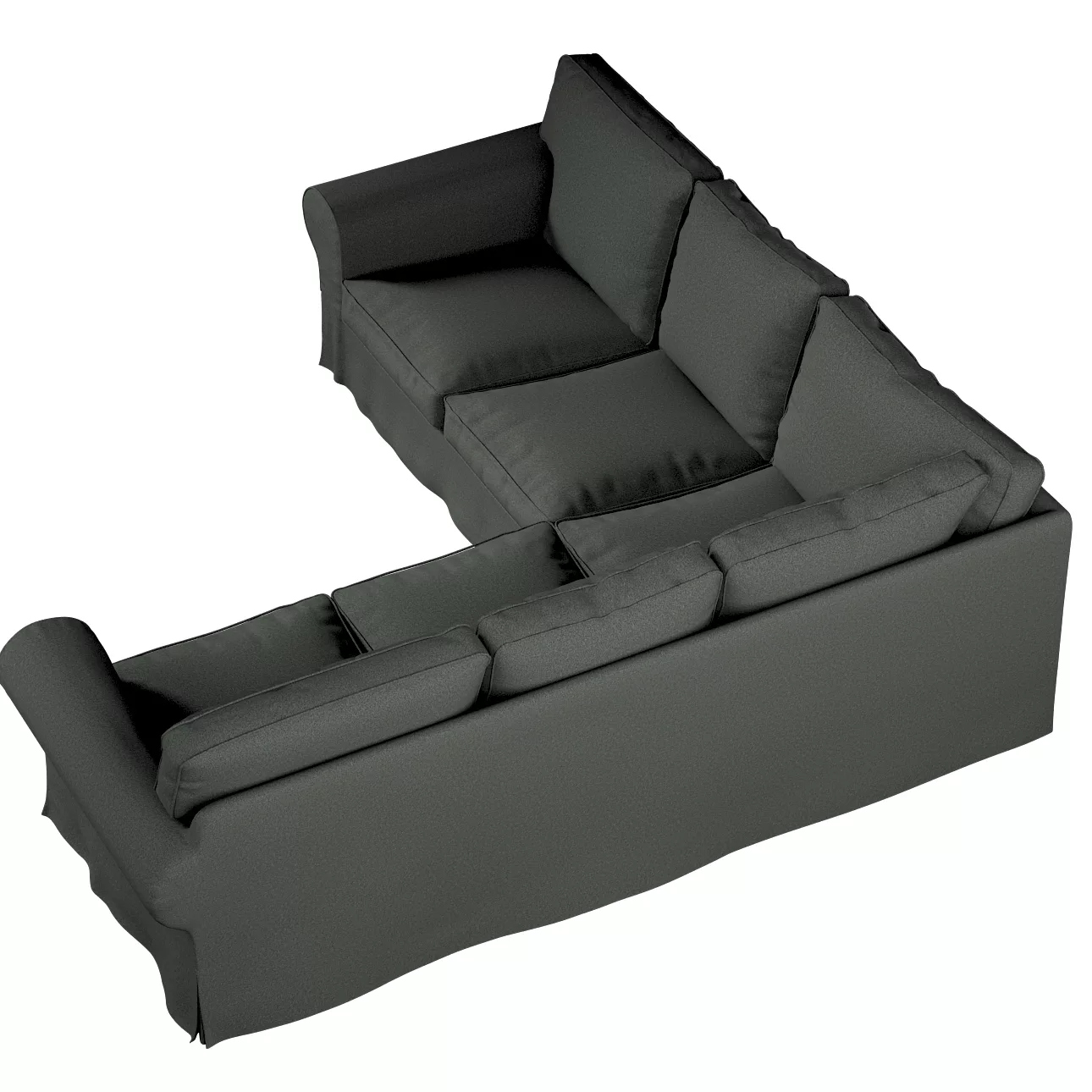 Bezug für Ektorp Ecksofa, grau, Sofahusse für Ektorp Ecksofa, Teddy / Boucl günstig online kaufen