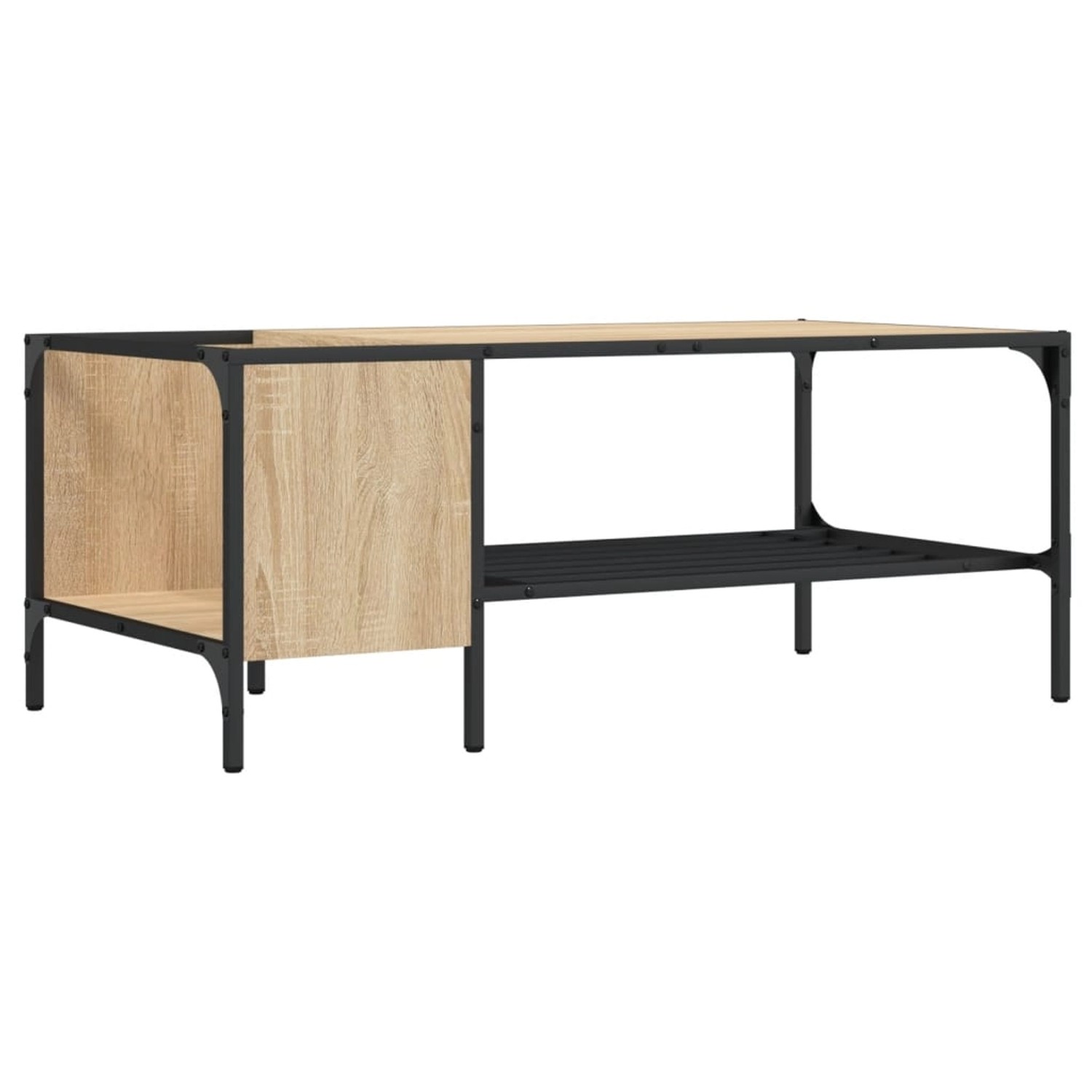 vidaXL Couchtisch mit Regal Sonoma-Eiche 100x51x40 cm Holzwerkstoff günstig online kaufen