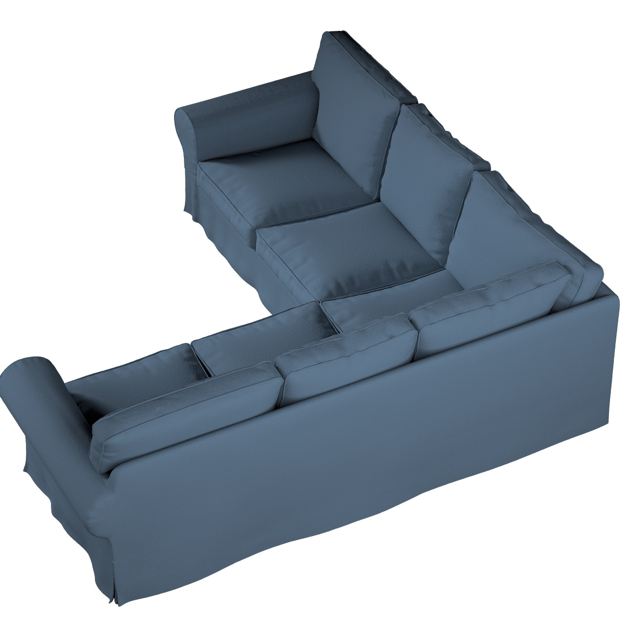 Bezug für Ektorp Ecksofa, blau, Sofahusse für Ektorp Ecksofa, Bouclé (702-8 günstig online kaufen