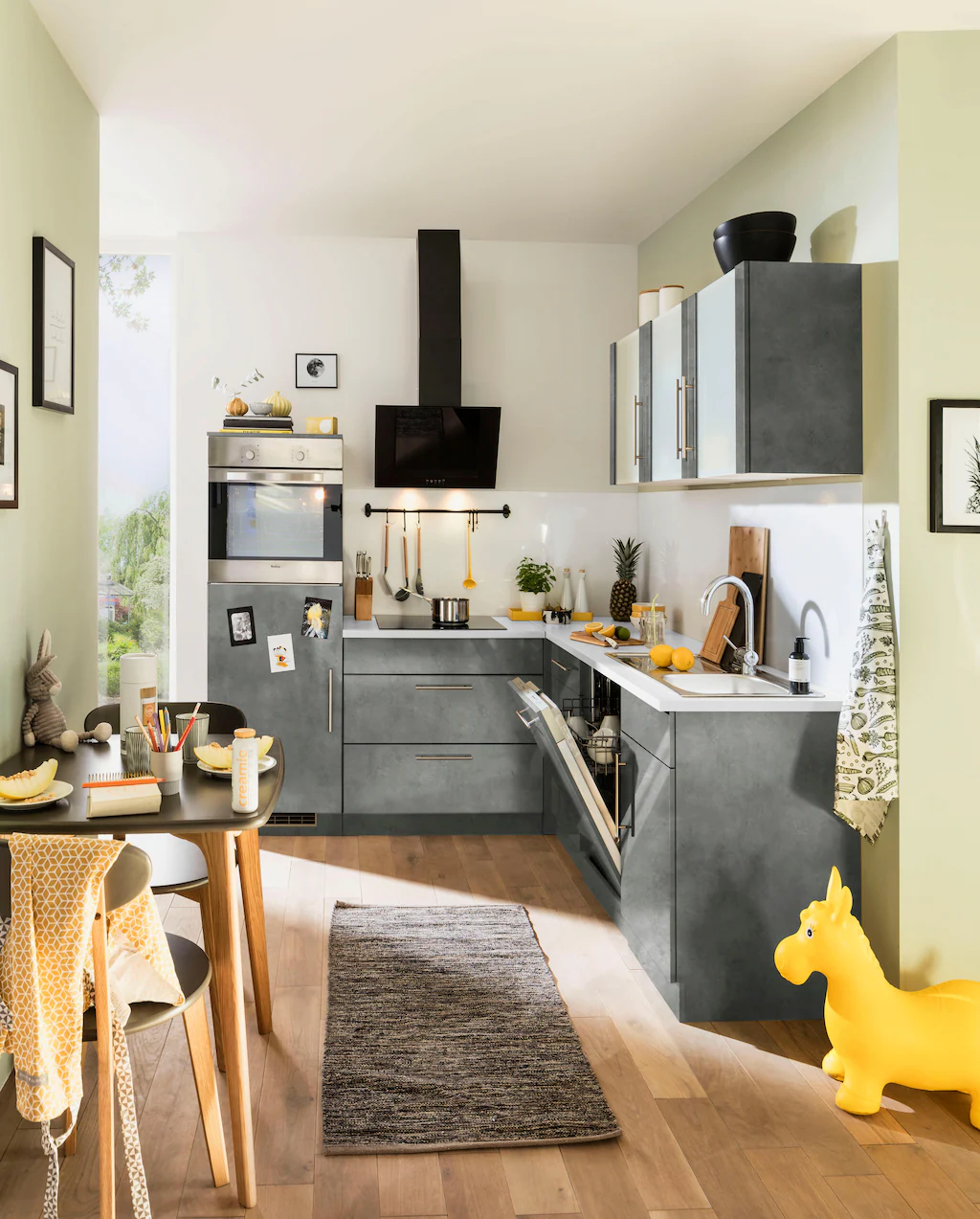 wiho Küchen Winkelküche "Cali", ohne E-Geräte, Stellbreite 210 x 220 cm günstig online kaufen
