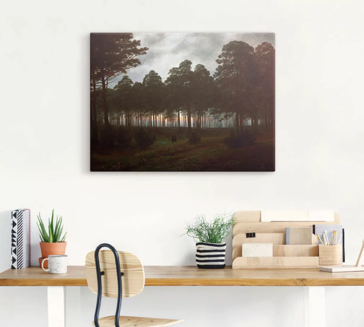 Artland Leinwandbild "Der Abend, um 1820/21", Wald, (1 St.), auf Keilrahmen günstig online kaufen