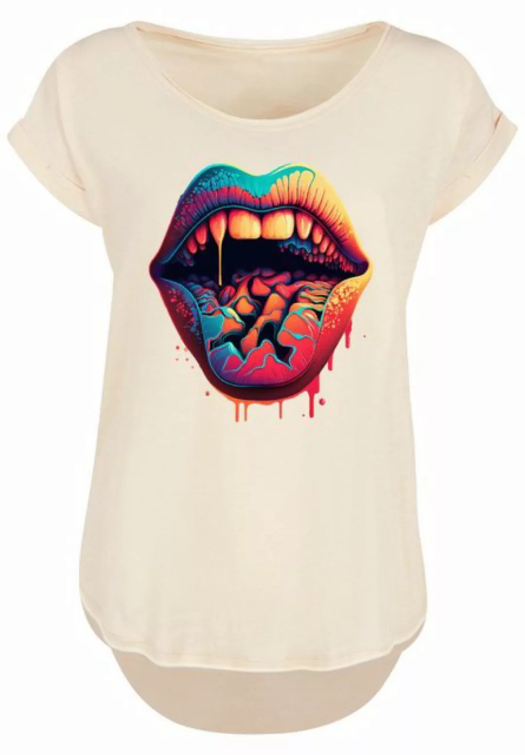 F4NT4STIC T-Shirt Drooling Lips LONG TEE Print günstig online kaufen