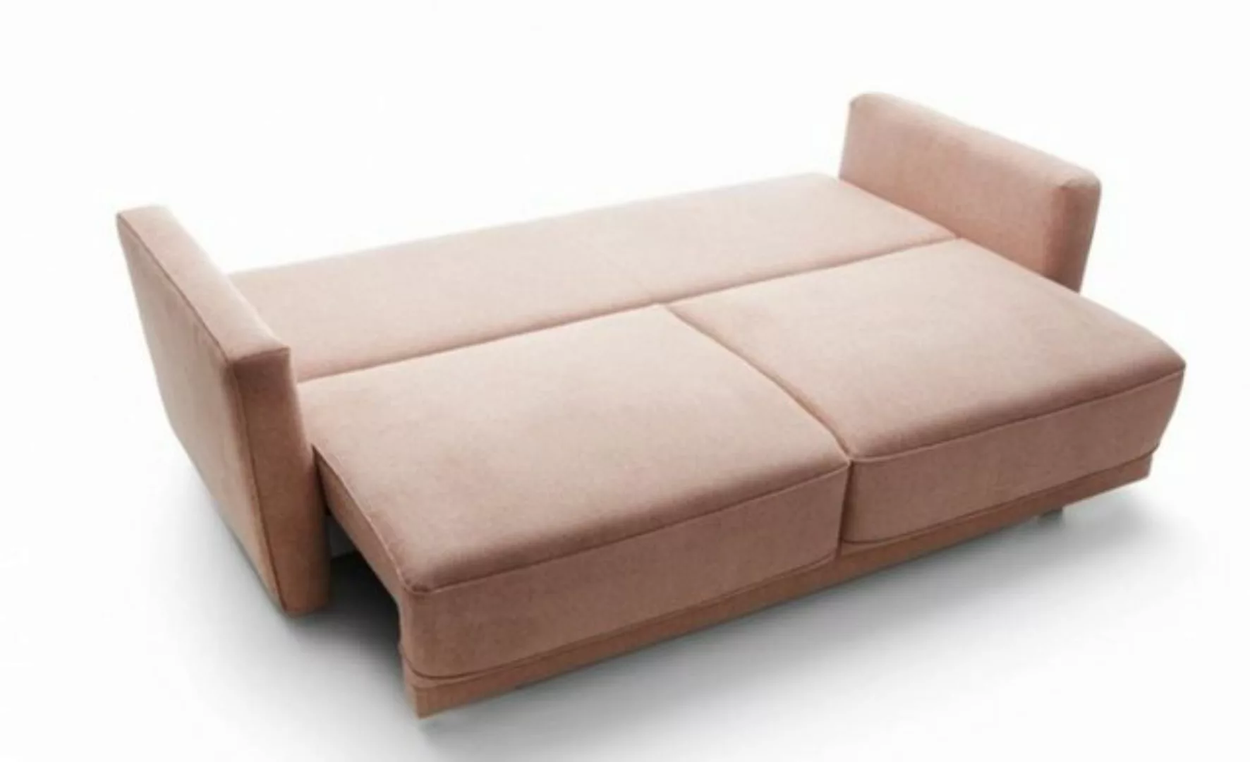 JVmoebel 3-Sitzer Dreisitzer Sofa Polstersofa Schlaffunktion Couch Rosa Sit günstig online kaufen