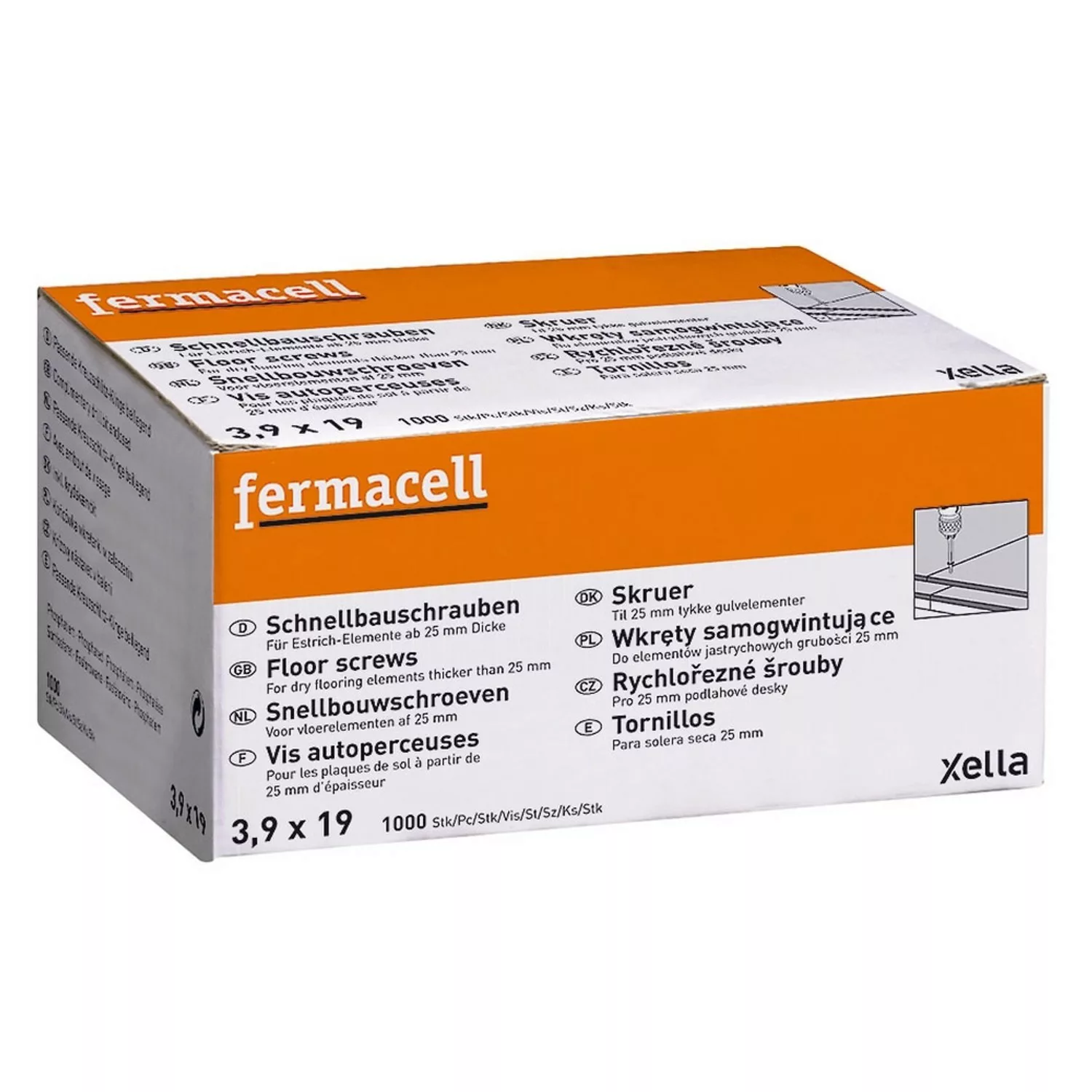 Fermacell Schnellbauschrauben 3,9 mm x 19 mm 1000 Stück günstig online kaufen