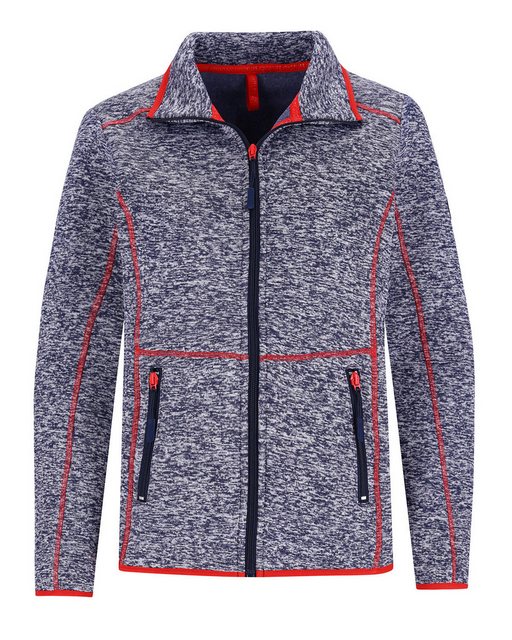 Hajo Strickjacke Strickfleece Jacke Mouliné Optik günstig online kaufen